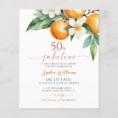 Budget Orange 50 & Fabulous Birthday Einladung (Vorderseite)