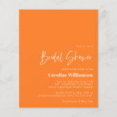 Budget Orange Abstrakt Checkerboard Brautparty (Vorderseite)