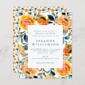 Budget Orange Blume Brautparty (Vorne/Hinten)