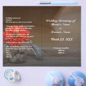 Budget Orange Blume in Mason Jar Wedding Programm Flyer (Einzeln)