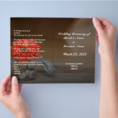 Budget Orange Blume in Mason Jar Wedding Programm Flyer (Hand)