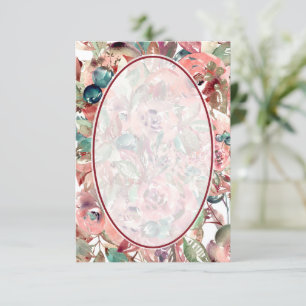 Budget Orange Blumenhintergrund Hochzeit leer Einladung