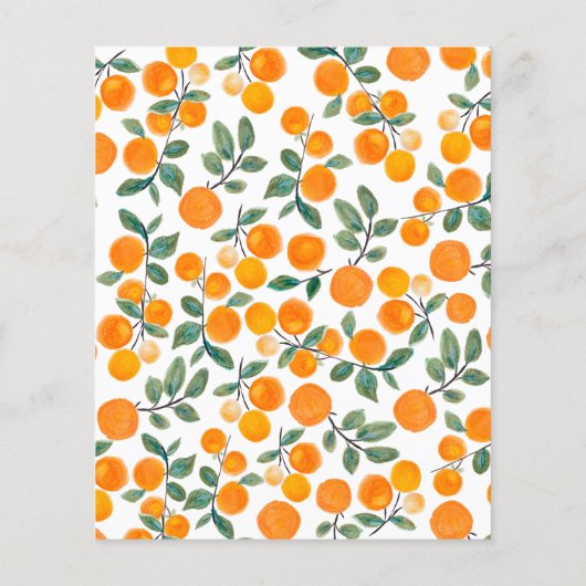 Budget Orange Citrus Fruit Brautparty Einladung (Rückseite)