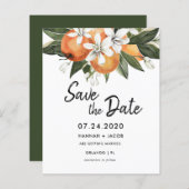 Budget Orange Citrus Greenery sparen Sie die Daten (Vorne/Hinten)