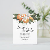 Budget Orange Citrus Greenery sparen Sie die Daten (Stehend Vorderseite)