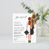 Budget Orange einfaches Foto Sie tat es Abschluss (Stehend Vorderseite)