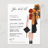 Budget Orange einfaches Foto Sie tat es Abschluss (Vorderseite)