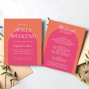 Budget Orange Rosa Arch Girls Weekend Bachelorette