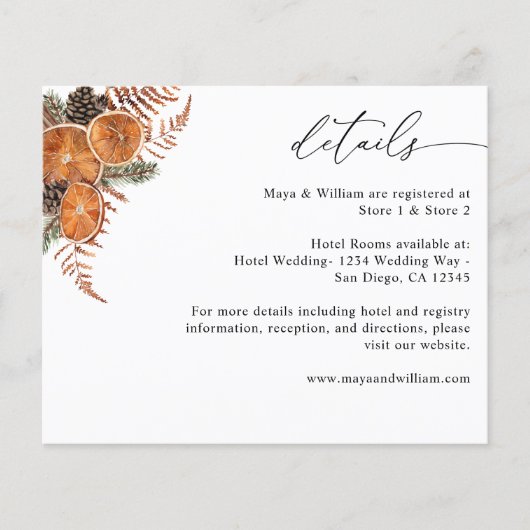 Budget Orange Rustikale Urlaubsdetails Flyer (Vorne)