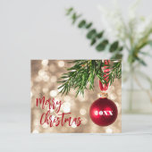 Budget Ornament Frohe Weihnachtskarte (Stehend Vorderseite)