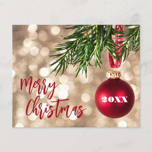 Budget Ornament Frohe Weihnachtskarte (Vorderseite)