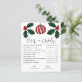 Budget Over oder Under Christmas Bridal Game (Stehend Vorderseite)