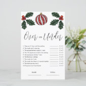 Budget Over oder Under Christmas Bridal Game (Stehend Vorderseite)