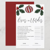Budget Over oder Under Christmas Bridal Game (Vorne/Hinten)