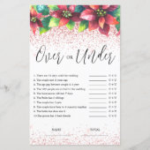 Budget Over oder Under Christmas Bridal Game (Vorderseite)