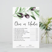Budget Over oder Under Olive Brautparty Game (Stehend Vorderseite)