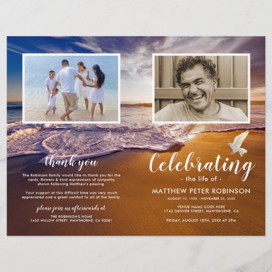 Budget Ozeandove-Beerdigung-Programm (Vorderseite)