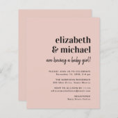 Budget Paare Kinderdusche Einladung (Vorne/Hinten)