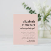 Budget Paare Kinderdusche Einladung (Stehend Vorderseite)