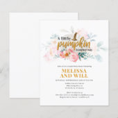 Budget Paare Kinderdusche Pumpkin Einladung (Vorne/Hinten)