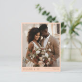 Budget Pale Peach & Gold 2 Foto Hochzeit Vielen Da (Stehend Vorderseite)