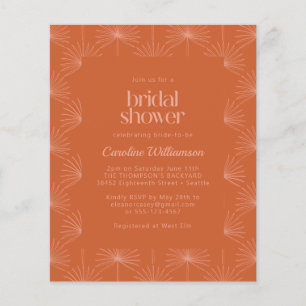 Budget Palm Botanical Burnt Orange Brautparty