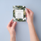 Budget Palm Leaf & Gold Graduation Party Flyer (Gruppe)