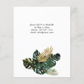 Budget Palm Leaf & Gold Greenery 1Graduation Party (Rückseite)