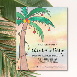 Budget Palm Tree Weihnachtsfeiertage Party Einladu