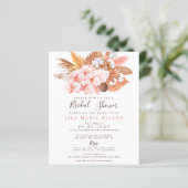 Budget Pampas Blush Bridal Dusche Einladung (Stehend Vorderseite)