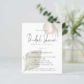 Budget Pampas Brunch Bubbly Brautparty Einladung (Stehend Vorderseite)