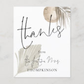 Budget Pampas Future Frau Brautparty Danke (Vorderseite)