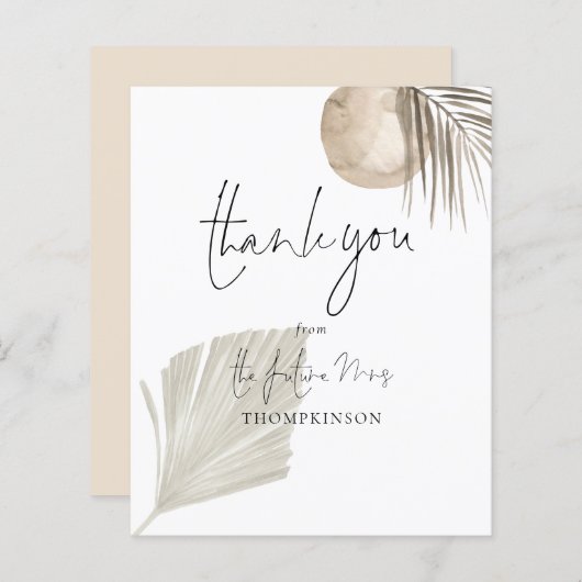 Budget Pampas Future Frau Brautparty Vielen Dank (Vorne/Hinten)