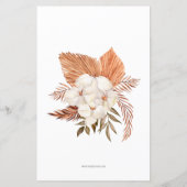 Budget Pampas Gender Neutral Baby Shower einladen (Rückseite)