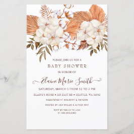 Budget Pampas Gender Neutral Baby Shower einladen