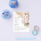 Budget Pampas Gras Blätter orchid rustikale Hochze Flyer (Einzeln)