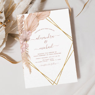 Budget Pampas Gras Boho Tropische Hochzeit Flyer