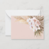 Budget Pampas Gras botanische Hochzeit danke Mitteilungskarte (Rückseite)