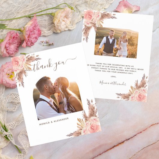 Budget Pampas Gras Foto Hochzeit danke