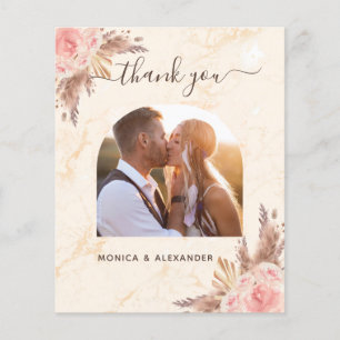 Budget Pampas Gras Foto Marmor Hochzeit danke