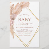 Budget Pampas Grass Baby Dusche Bohemisch Boho (Vorderseite)