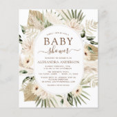 Budget Pampas Grass Baby Shower Boho Eucalyptus (Vorderseite)