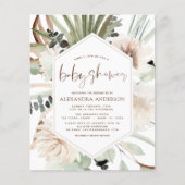 Budget Pampas Grass Baby Shower Boho Eucalyptus (Vorderseite)