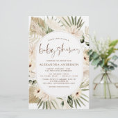 Budget Pampas Grass Baby Shower Boho Eucalyptus (Stehend Vorderseite)