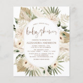 Budget Pampas Grass Baby Shower Boho Eucalyptus (Vorderseite)