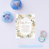 Budget Pampas Grass Baby Shower Boho Eucalyptus Flyer (Einzeln)