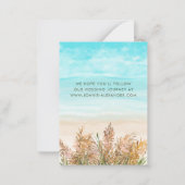 Budget Pampas Grass Beach Hochzeit Save the Date Mitteilungskarte (Rückseite)