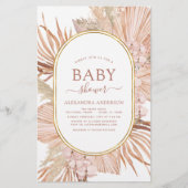 Budget Pampas Grass Bohemisch Boho Babydusche (Vorderseite)