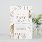 Budget Pampas Grass Bohemisch Boho Babydusche (Stehend Vorderseite)