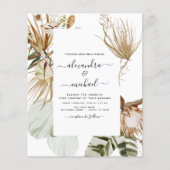 Budget Pampas Grass Bohemisch Boho Tropical Weddin (Vorderseite)